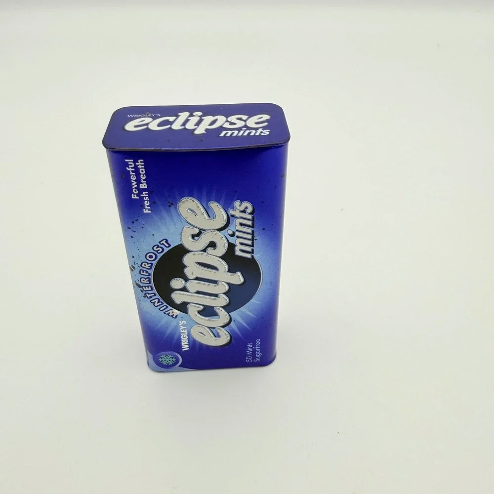 Wrigley's Eclipse Winterfrost‎ Mints Tin Collectible VTG Blue 1990's collectable